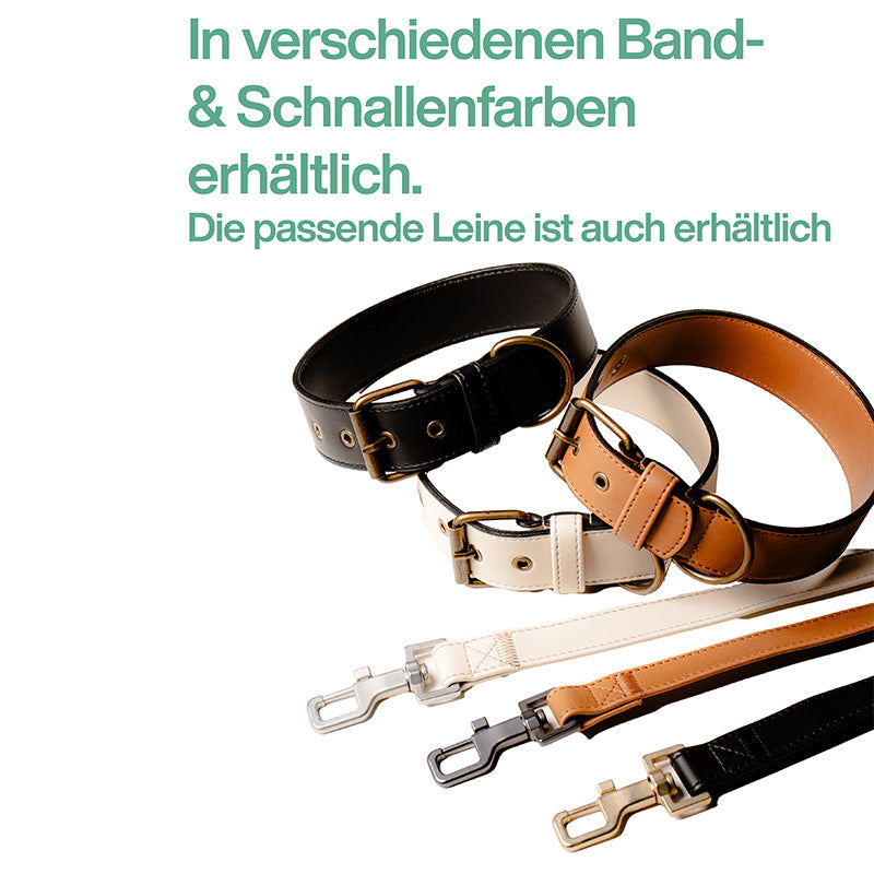 B-Variante Veganes Leder Halsband Classic - verschiedene Farben